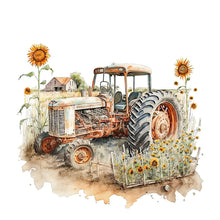 Load image into Gallery viewer, Retro Nostalgic Sunflower Truck 30*30CM (canvas) Full Round Drill Diamond Painting
