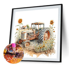 Load image into Gallery viewer, Retro Nostalgic Sunflower Truck 30*30CM (canvas) Full Round Drill Diamond Painting
