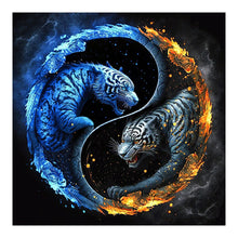 Load image into Gallery viewer, Tiger Yin Yang Diagram 30*30CM (canvas) Full Round Drill Diamond Painting
