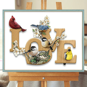 Love Birds 40*30CM (canvas) Full Round Drill Diamond Painting