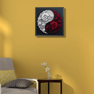 Rose Yin Yang Chart 30*30CM (canvas) Full Round Drill Diamond Painting