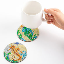 Load image into Gallery viewer, DIY Crystal Drink Coasters Reusable Creative with Holder for Tabletop Protection
