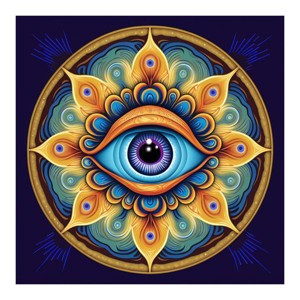 Mandala Eyes 30*30CM (canvas) Full Round Drill Diamond Painting