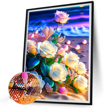 Load image into Gallery viewer, Seaside Crystal Rose 30*40CM (canvas) Full Round Drill Diamond Painting
