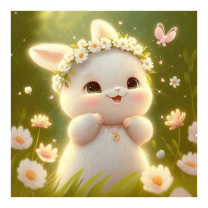 Soft Bunny 30*30CM (canvas) Full Round Drill Diamond Painting