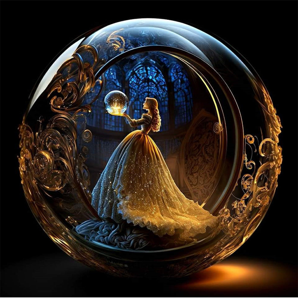 Crystal Ball Princess 40*40CM (canvas) Full Square Drill Diamond Painting