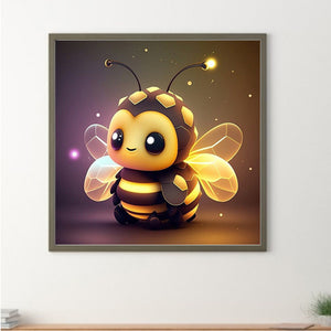 Glowing Bee In The Dark 30*30CM (canvas) Full Round Drill Diamond Painting