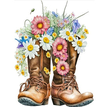 Load image into Gallery viewer, Flower Boots 30*40CM (canvas) Full Round Drill Diamond Painting
