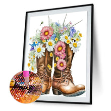 Load image into Gallery viewer, Flower Boots 30*40CM (canvas) Full Round Drill Diamond Painting
