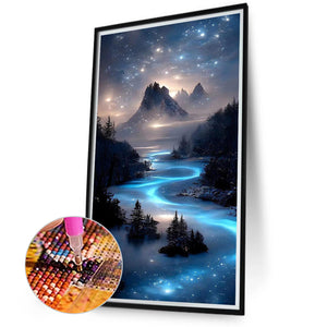 Milky Way And Starry Sky 40*70CM (canvas) Full Round Drill Diamond Painting