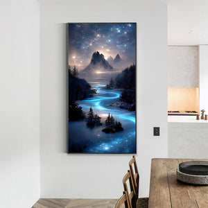 Milky Way And Starry Sky 40*70CM (canvas) Full Round Drill Diamond Painting