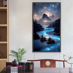 Milky Way And Starry Sky 40*70CM (canvas) Full Round Drill Diamond Painting