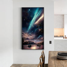 Load image into Gallery viewer, Double Aurora Galloping In The Night Sky 40*70CM (canvas) Full Round Drill Diamond Painting
