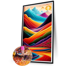 Load image into Gallery viewer, Colorful Mountain Lake 30*50CM (canvas) Full Round Drill Diamond Painting
