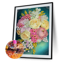 Load image into Gallery viewer, Jewelry Flower 30*40CM (canvas) Partial Special-Shaped Drill Diamond Painting
