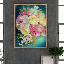 Load image into Gallery viewer, Jewelry Flower 30*40CM (canvas) Partial Special-Shaped Drill Diamond Painting
