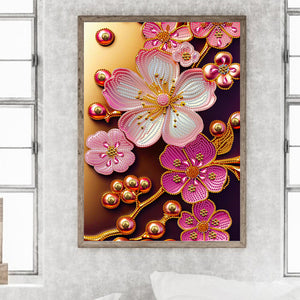 Jewelry Flower 30*40CM (canvas) Partial Special-Shaped Drill Diamond Painting