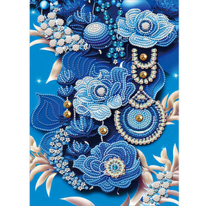 Jewelry Flower 30*40CM (canvas) Partial Special-Shaped Drill Diamond Painting