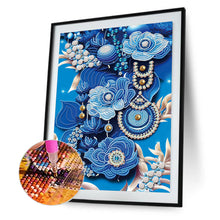 Load image into Gallery viewer, Jewelry Flower 30*40CM (canvas) Partial Special-Shaped Drill Diamond Painting
