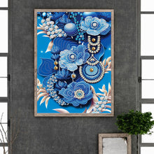 Load image into Gallery viewer, Jewelry Flower 30*40CM (canvas) Partial Special-Shaped Drill Diamond Painting
