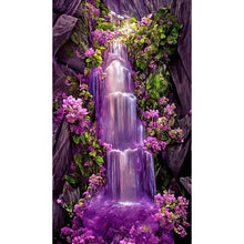 Load image into Gallery viewer, Purple Mountain Waterfall 40*70CM (canvas) Full Round Drill Diamond Painting
