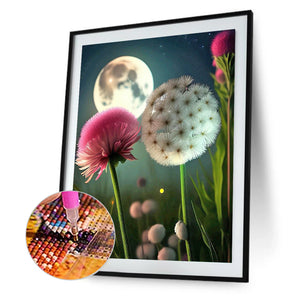 Dandelion 30*40CM (canvas) Full Round Drill Diamond Painting