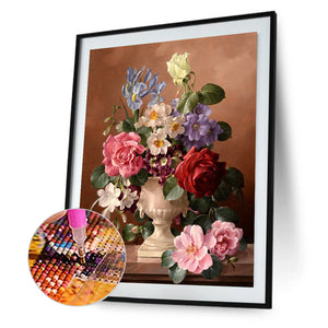 Oil Painting Bouquet 30*40CM (canvas) Full Round Drill Diamond Painting