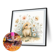 Load image into Gallery viewer, Smiling Bunny Out Of The Flowers 30*30CM (canvas) Full Round Drill Diamond Painting
