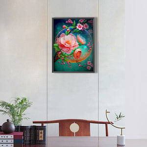 Beautiful Peach Blossom 30*40CM (canvas) Full Round Drill Diamond Painting