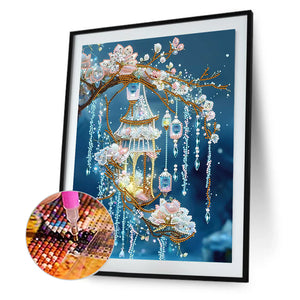 Shiny Weeping Willow 30*40CM (canvas) Partial Special-Shaped Drill Diamond Painting