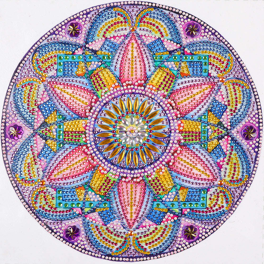 Mandala 30*30CM (canvas) Partial Special-Shaped Drill Diamond Painting