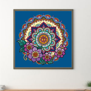 Mandala 30*30CM (canvas) Partial Special-Shaped Drill Diamond Painting