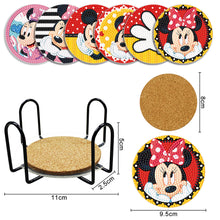 Load image into Gallery viewer, 6pcs Anti Slip Coasters Stackable DIY Creative Mickey Mouse for Table Home Decor
