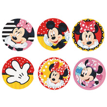 Load image into Gallery viewer, 6pcs Anti Slip Coasters Stackable DIY Creative Mickey Mouse for Table Home Decor
