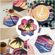 Load image into Gallery viewer, 7pcs Crystal Drink Coasters Creative DIY Honeycomb Shape for Tabletop Protection
