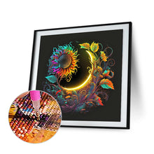 Load image into Gallery viewer, Crescent Moon And Sunflower 30*30CM (canvas) Full Round Drill Diamond Painting
