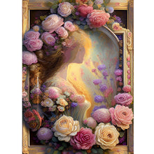 Load image into Gallery viewer, Girl In Flower Oil Painting 30*40CM (canvas) Full Round Drill Diamond Painting
