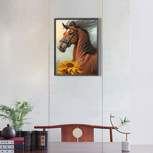 Load image into Gallery viewer, Sunflower Horse 30*40CM (canvas) Full Round Drill Diamond Painting
