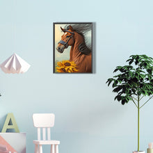 Load image into Gallery viewer, Sunflower Horse 30*40CM (canvas) Full Round Drill Diamond Painting
