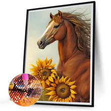 Load image into Gallery viewer, Sunflower Horse 30*40CM (canvas) Full Round Drill Diamond Painting
