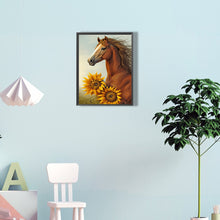 Load image into Gallery viewer, Sunflower Horse 30*40CM (canvas) Full Round Drill Diamond Painting
