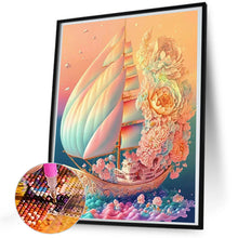 Load image into Gallery viewer, Flower Sailboat 35*40CM (canvas) Full Round Drill Diamond Painting
