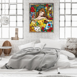 Princess Belle 50*60CM (canvas) Full Round Drill Diamond Painting