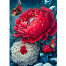 Load image into Gallery viewer, Butterfly Peony 30*40CM (canvas) Full Round Drill Diamond Painting
