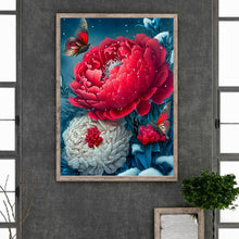 Load image into Gallery viewer, Butterfly Peony 30*40CM (canvas) Full Round Drill Diamond Painting
