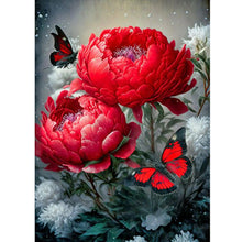 Load image into Gallery viewer, Butterfly Peony 30*40CM (canvas) Full Round Drill Diamond Painting
