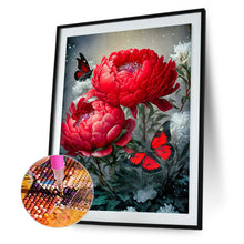 Load image into Gallery viewer, Butterfly Peony 30*40CM (canvas) Full Round Drill Diamond Painting
