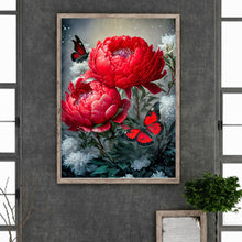 Load image into Gallery viewer, Butterfly Peony 30*40CM (canvas) Full Round Drill Diamond Painting
