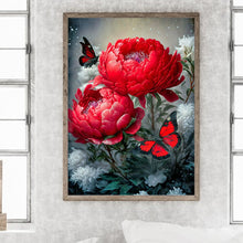 Load image into Gallery viewer, Butterfly Peony 30*40CM (canvas) Full Round Drill Diamond Painting
