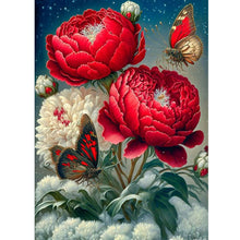 Load image into Gallery viewer, Butterfly Peony 30*40CM (canvas) Full Round Drill Diamond Painting
